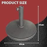 RAM ONLINE 10kg Concrete Round Parasol Base Weight Stand Patio Outdoor Black view 3