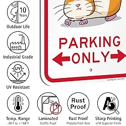 SmartSign Guinea Pig Lovers Parking Only Funny