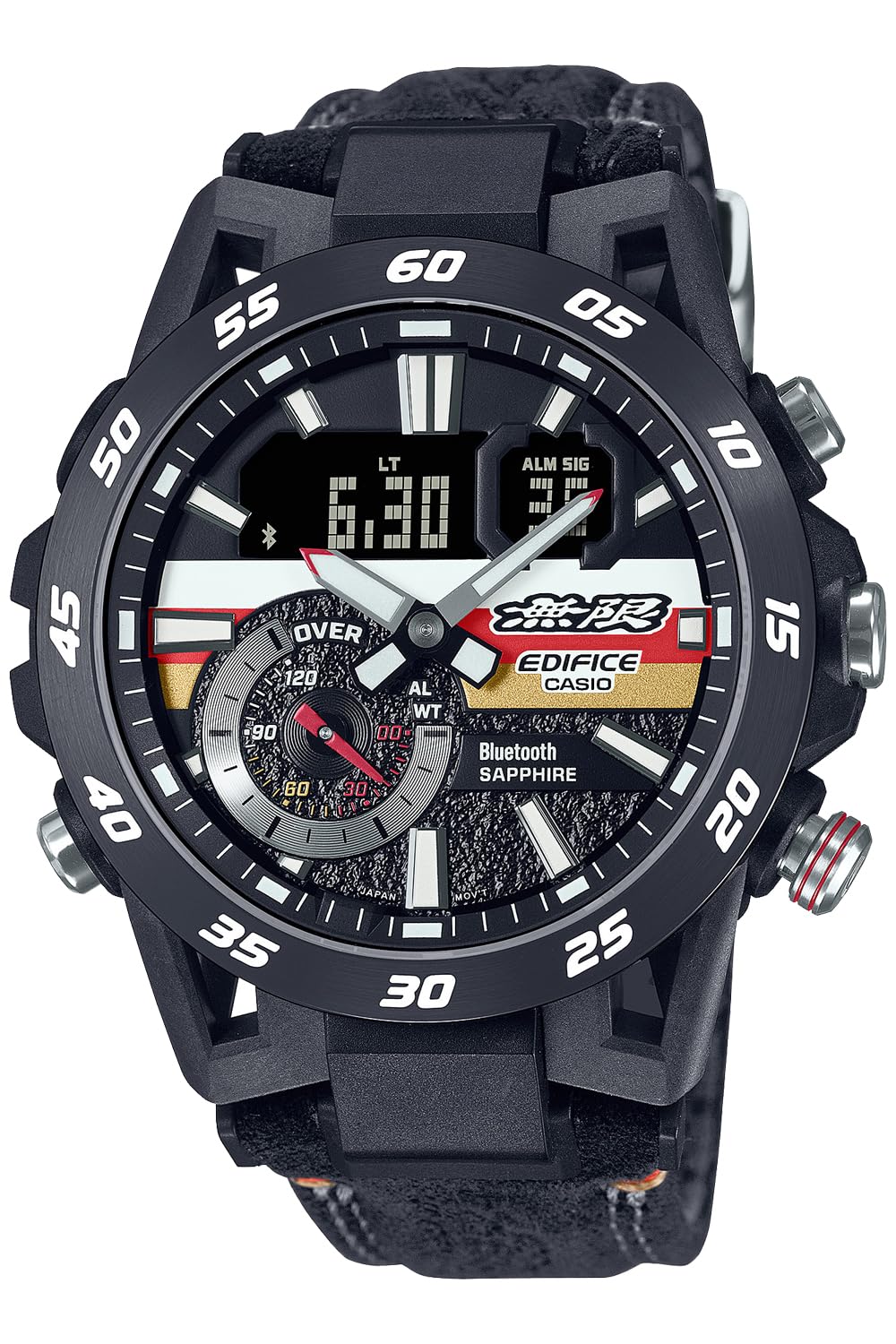 Casio Edifice ECB-40MU-1AJR Men's Wristwatch, MUGEN EDITION Bluetooth Included, Sapphire Glass, Black, Black