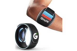 Gviipk Upgraded Tennis Elbow Brace for Men Women, Adjustable Golfers Elbow Support Strap Band for Tendonitis, Forearm Brace with Pressure Warning Design, Compression Pad for Forearm Tendon Pain Relief