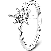 Melighting 20G Nose Ring Hoop 925 Sterling Silver Seamless Open Nose Piercing Dangle Heart Helix Earring Clear CZ 8 mm Cartilage Earring Nose Jewelry for Women