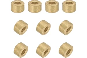 uxcell 50Pcs Sleeve Bearings, 3mm Bore x 6mm OD x 4mm Length, Self-Lubricating Sintered Bronze Bushings