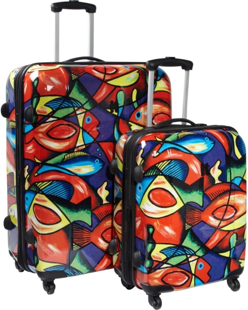 IT Luggage Painted Fish 2 Piece Hardside Spinner Set (Painted Fish