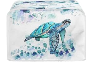 Upetstory Sea Turtle 4-Slice Toaster Cover Bread Maker Dust Cover Kitchen Small Appliance Covers Fingerprint Protection