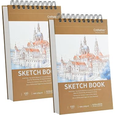 Artgecko A4 Hardback Sketchbook - 40 Sheets 150gsm, Wirebound, British Made, Black Cover - View #6