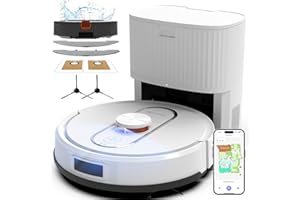 Bagotte Robot Vacuum and Mop, Robotic Vacuum with Mapping,Self Emptying Station for 90 Days, 5000Pa Suction, LiDAR Navigation, No-Go Zones,Wi-Fi/App/Alexa Control, for Carpet, Hard Floors and Carpets