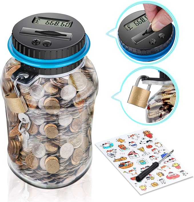 Digital Coin Bank, Piggy Banks for Kids, Money Box with UltraLarge
