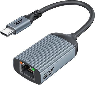 Acer USB C to Ethernet Adapter Gigabit RJ45 USB-C Type-C LAN