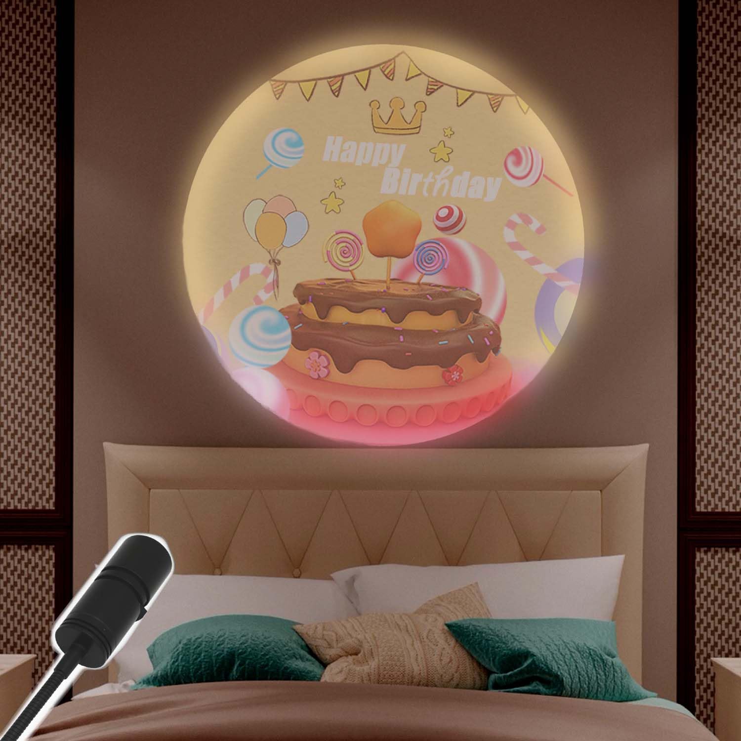 WELESHEI Moon Lamp USB Starlight Projector Earth Projection Astronaut Light Projector Happy Birthday Space Lights for Bedroom Galaxy 5 Pattern in 1 360° Rotatable Photography Background Led Lamps