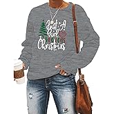 Christmas Sweatshirt Women Christmas Tree Graphic Shirt Xmas Holiday Pullover Cute Long Sleeve Tops
