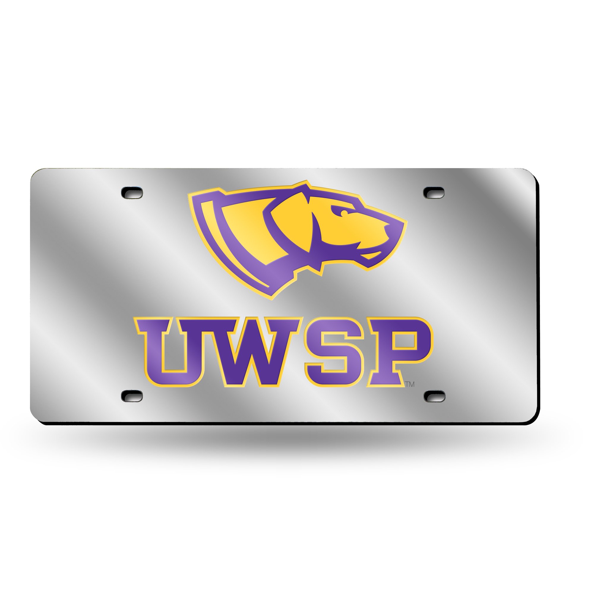 Rico Industries NCAA Wisconsin-Stevens Point Pointers Laser Inlaid Metal License Plate Tag Image