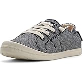Roxy Women's Bayshore Plus Sneaker, Black Canvas, 8