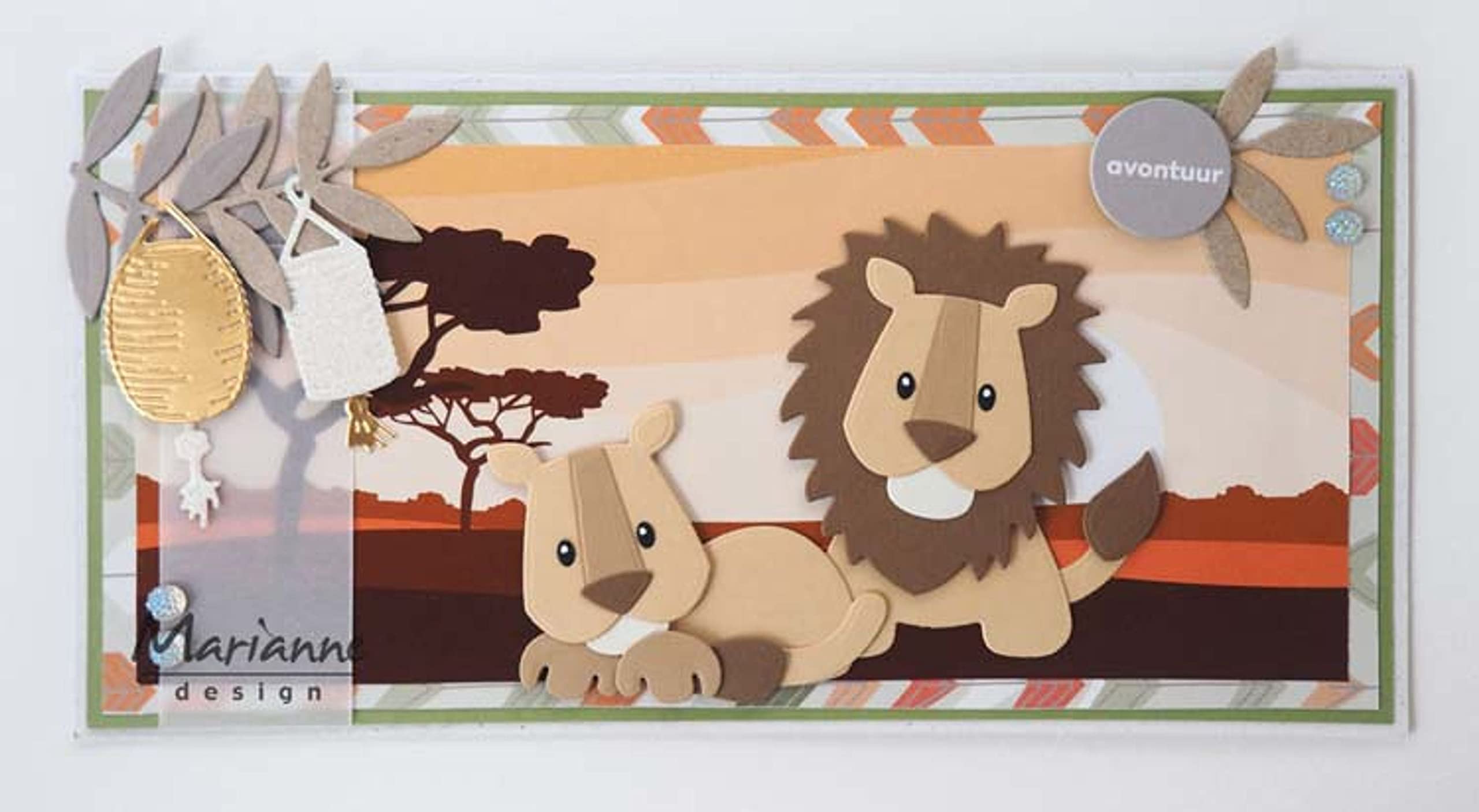 Marianne Design Collectables Cutting Dies - Eline's Lion/Tiger COL1455