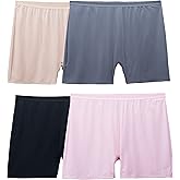Fruit of the Loom Women's Boxer Briefs with Stretch, Mid Thigh Length Boy Shorts, Available in Plus Size