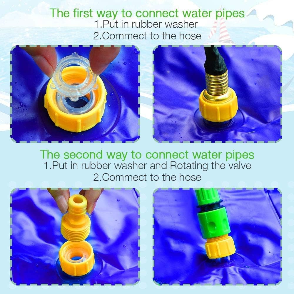 AUTOXEL Sprinkler for Kids, Toddler Splash Play Mat Outdoors Children’s Sprinkler Pool Babies Inflatable Water Play Pad Spray Water Toys Kiddie Pool for Boys and Girls: Toys & Games
