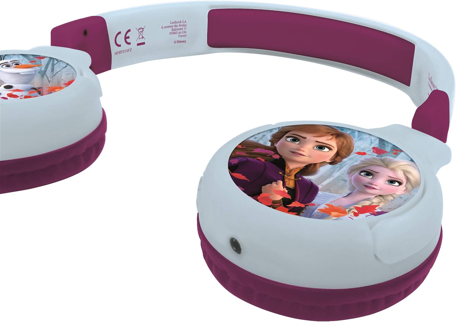 LEXIBOOK, Disney Frozen, 2-in-1 Bluetooth Headphones for Kids stereo Wireless Wired, Kids safe for Boys Girls Foldable - Image 4