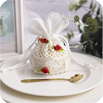 Bolsas 30pcs Nueva caja del caramelo de la boda de lazo de regalo con favor manijas