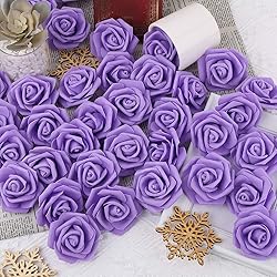 IPOPU Artificial Rose Flower Heads, 100 Pcs Real