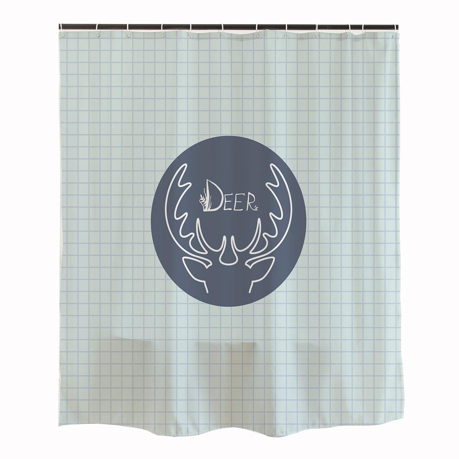 Elk Shower Curtain Deer Roaming In Mountain Forest Colorful Shower