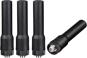 Bingfu Dual Band VHF UHF 136-174MHz 400-470MHz Ham Radio Antenna Two Way Radio Walkie Talkie 2.5 inch Mini Soft Whip SMA Female Antenna 4-Pack for Wouxun Baofeng BF-F8HP UV-5R UV-82 BF-888S
