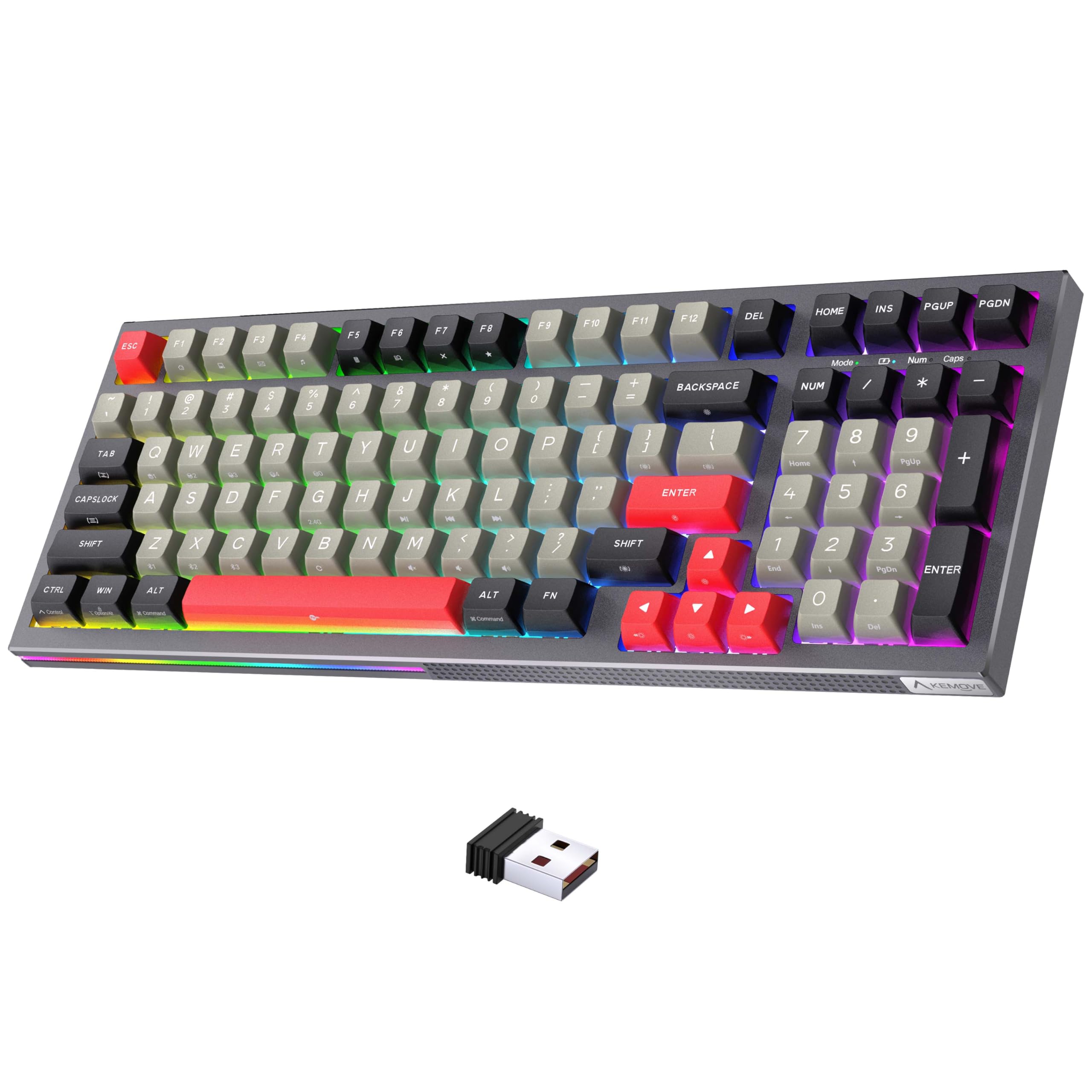 Mua KEMOVE K98 Wireless Mechanical Keyboard with Number Pad, RGB Hot