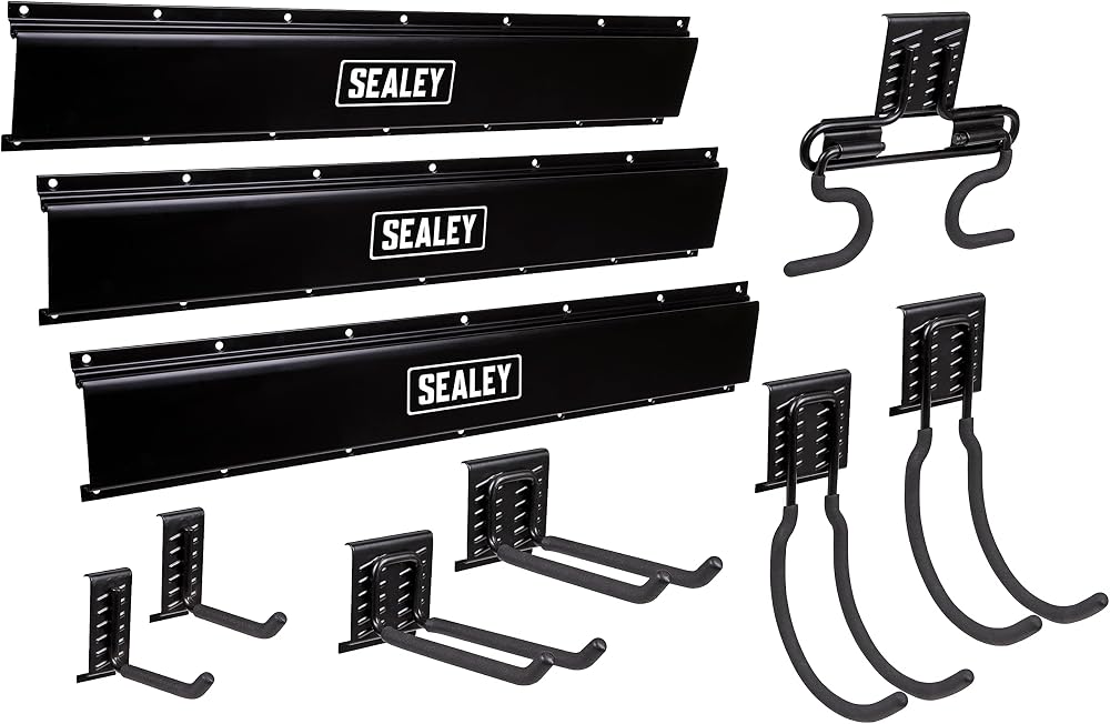 Sealey APHKIT2 10pc Ultimate Multipurpose Storage Hook Kit - Garage Shed Home