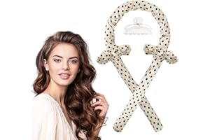 Heatless Curls Headband, IENIN Heatless Curling Hair Curler No Heat Hair Rollers to Sleep in Curl Ribbon Overnight Heatless Curling Rod Headband for Women Holiday Gift