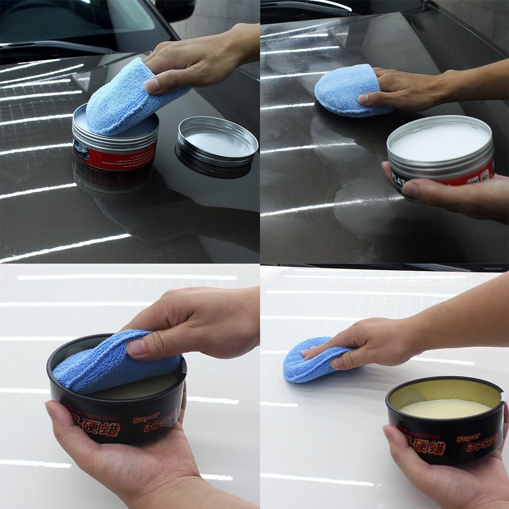 Autocare Microfiber Wax Applicator, Ultra-Soft Microfiber Wax Applicator Pads with Finger Pocket Wax Applicator for Cars Wax Applicator Foam Sponge (Blue, 5" Diameter, Pack of 10): Automotive