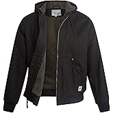 Bass Creek Outfitters Mens Canvas Jacket - Heavy Duty Cotton Sherpa Lined Zip Up Duck Work Jackets for Men (Sizes M-XXL)