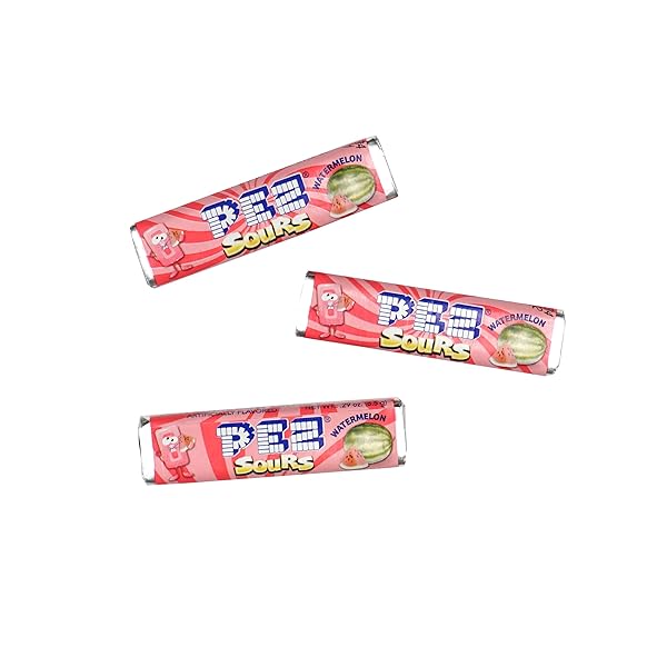 PEZ CANDY REFILLS, SOUR WATERMELON FLAVOR, 4 POUND BULK BAG (APPROX. 160 PIECES), PEZ CANDY WRAPPED