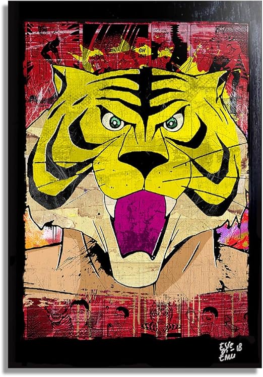 Amazon Com Tiger Mask By Ikki Kajiwara Pop Art Original Framed