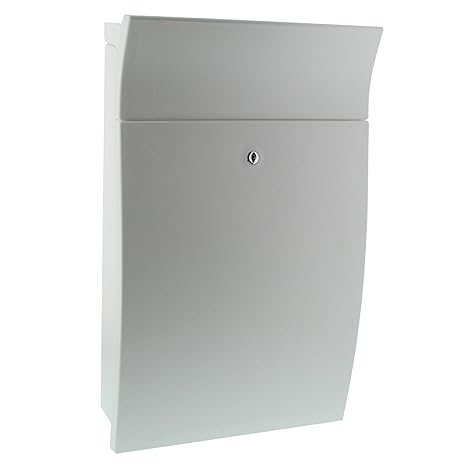 BURG-WÄCHTER, Kompakter Briefkasten mit Öffnungsstopp, A4 Einwurf-Format, Vollkunststoff, Esprit 4911 W, Weiß