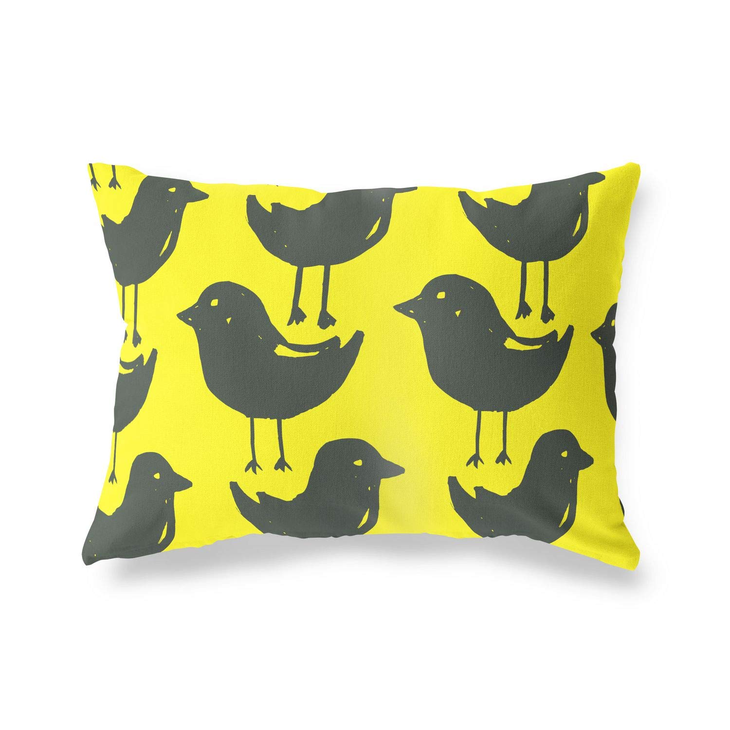 Bonamaison Decorative Cushion Cover Neon Yellow & Fume, Throw Pillow Covers, Home Decorative Pillowcases for Livingroom, Sofa, Bedroom, Size: 35x50 Cm - Designed and Manufactured in Turkey