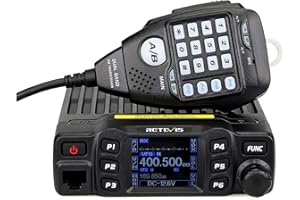 Retevis RT95 Mobile Ham Radio, Dual Band Two Way Radio Long Range, 200 Channels, 180 Rotatable LCD Display, Chirp, VOX, Mini 
