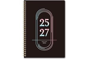 GOLDPEI 2025-2027 Monthly Planner, July 2025-June 2027, B5 (7" x 9"), 2 Year Monthly Planner, 24 month Calendar, Simple Calendar Planner Notebook Soft PVC Cover, Suitable for Schools & Offices, Black