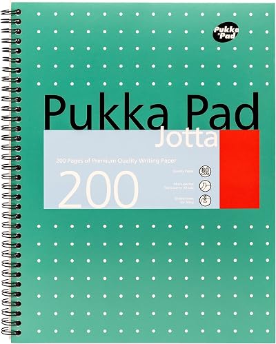 Pukka Pad A4 Dotted Metallic Jotta Book 200 Pages 80GSM 4-Hole Grey