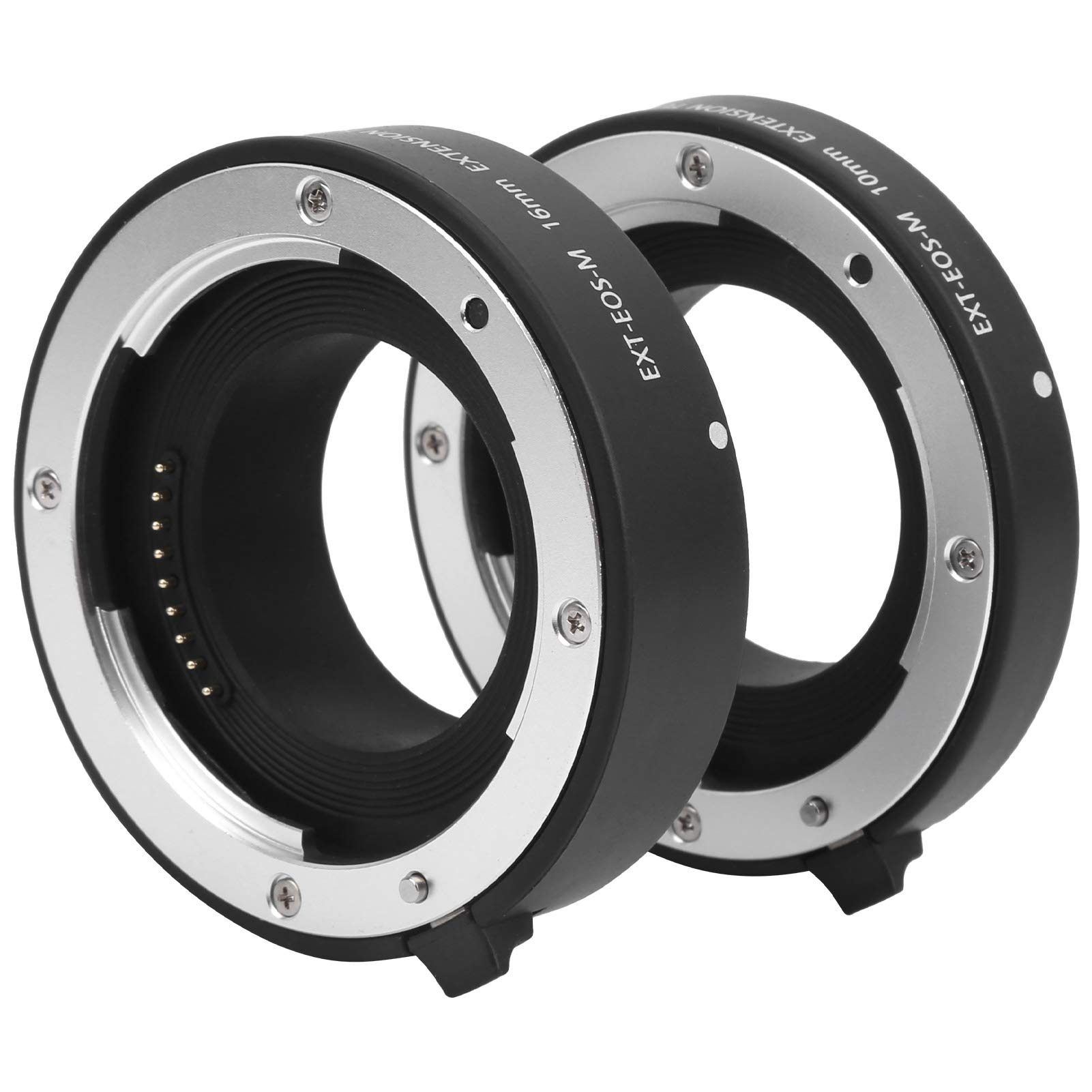 Auto Focus Macro Extension Tube Set 10mm 16mm Autofocus Close‑up Adapter Ring Compatible with Canon EOS EF‑M Mount Camera