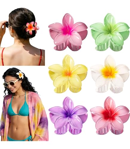 Amazon.com : 12 Pack Flower Clip for Women, Hawaiian 
