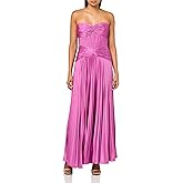 AMUR Womens Del Pleated Gown