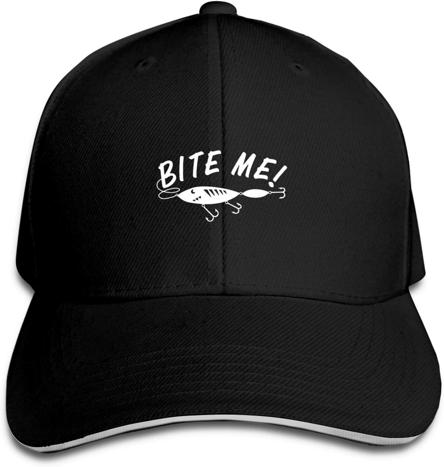 Bite Me Funny Fishing Baseball Cap for Men Women Adjustable Vintage