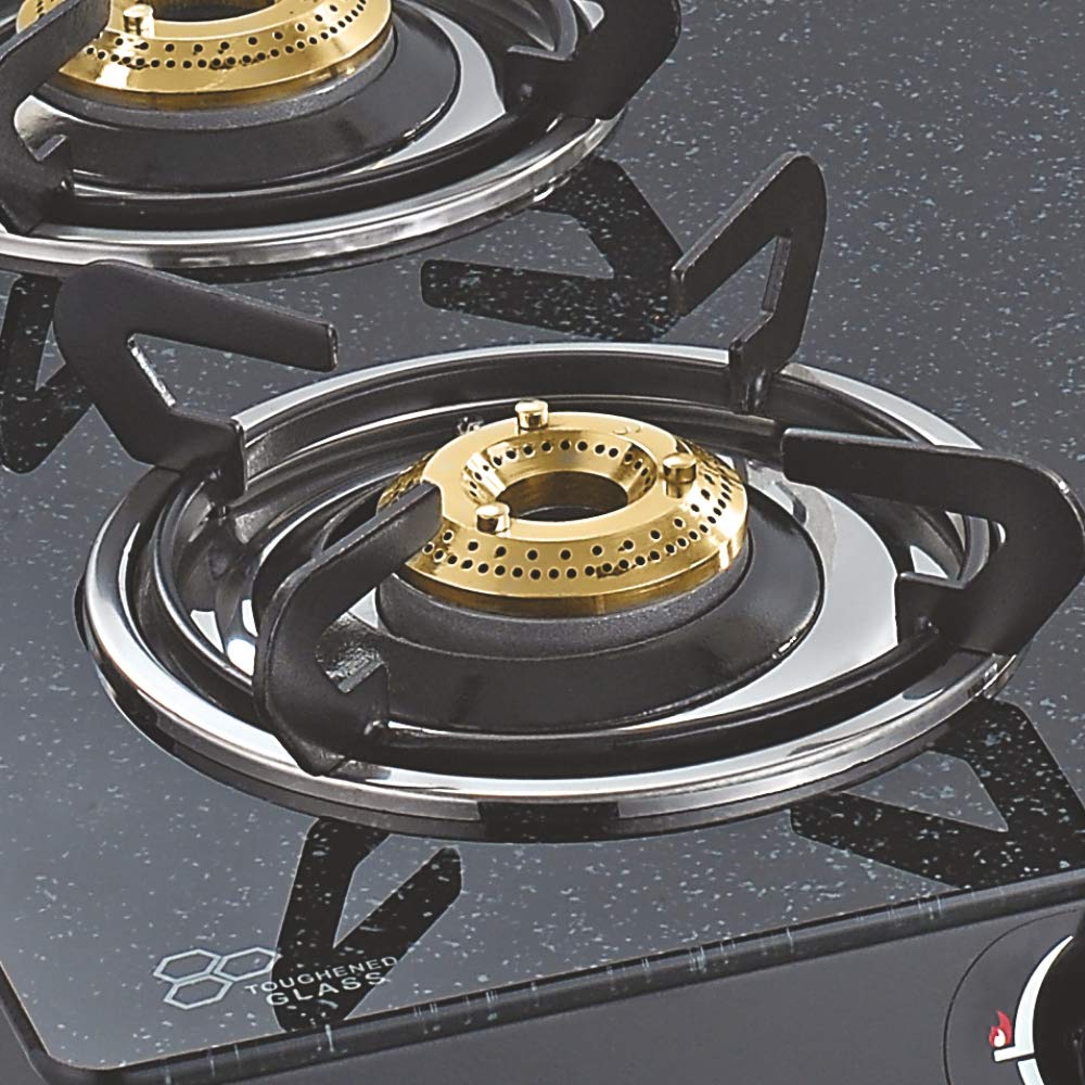 Crystal Glass Top 4 Burner Manual Ignition Gas Stove Sunflame Best Price With Best Deal in