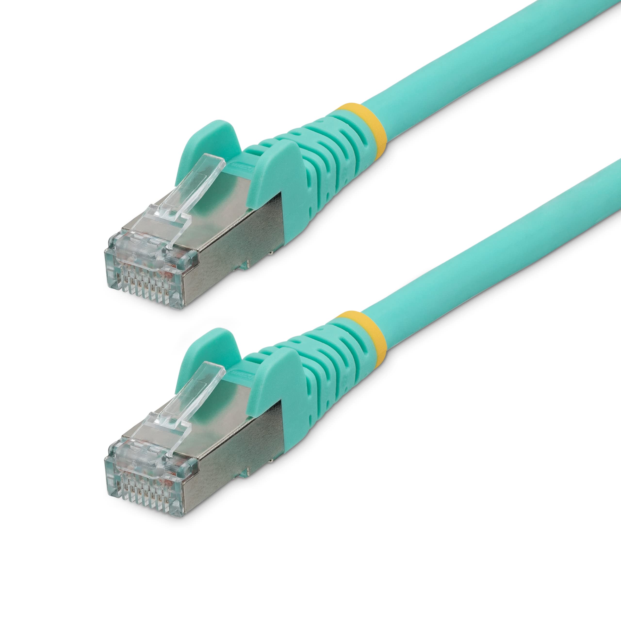 StarTech.com 7m CAT6a Ethernet Cable - Low Smoke Zero Halogen (LSZH) - 10 Gigabit 500MHz 100W PoE RJ45 S/FTP Aqua Network Patch Cord Snagless w/Strain Relief (NLAQ-7M-CAT6A-PATCH)