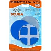All-in-One Repair Kit for Above-Ground Pools | Fast, Underwater-Capable Peel-and-Stick OR Adhesive Glue-Down Vinyl Patches &amp; for Easy Set and Frame Pools 2-1/2 Inch Peel and Stick