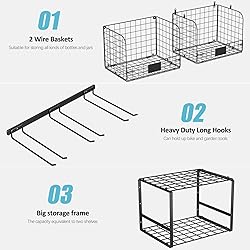 ThreeHio Garage Shelf Wall Mounted with Wire