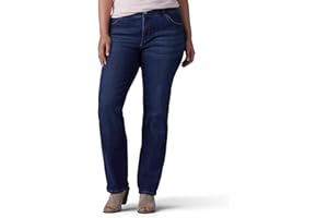 Lee Women's Plus Size Ultra Lux Comfort with Flex Motion Straight Leg Jean