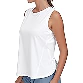 THE GYM PEOPLE Women's Workout Tank Tops Loose Fit Sleeveless Breathable Yoga Shirts with Side Slits