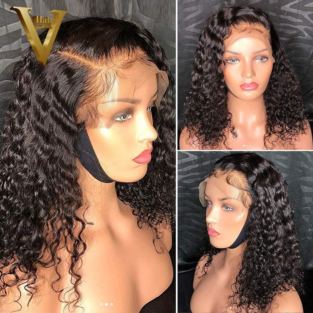 ALI V Hair 360 Lace Frontal Wig150% Density Natural Wave Pre Plucked 360 Lace Wigs For Black Women Brazilian Human Hair with Baby Hair(12inch with 150density)