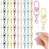 60 Pcs Colorful Metal Double Head Lobster Claw Clasps, Swivel Lanyards Snap Hooks, Jewelry Making Accessories for Handbag, Jewelry, Zipper Pulls, Key Chains (Multicolor)