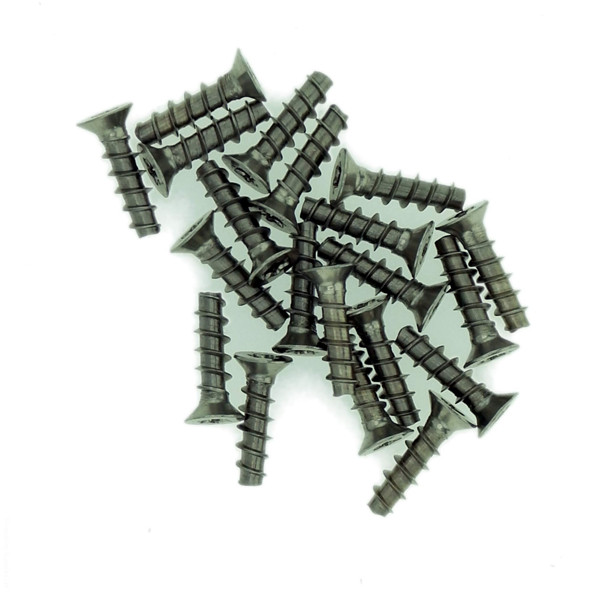 D4 (4mm x 20mm) TX Countersunk Screws for Plastic (Trilobular) - Stainless Steel (A2) (Pack of 20)