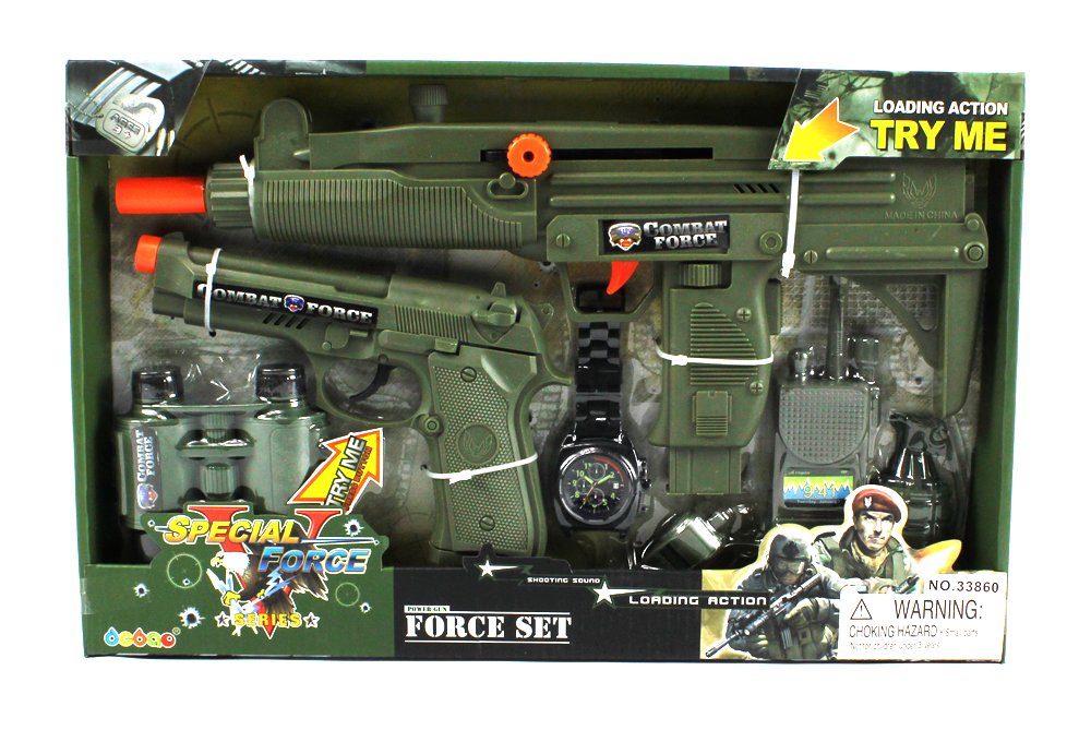 Velocity Toys Special Combat Force Army Friction Toy Gun Complete Combo